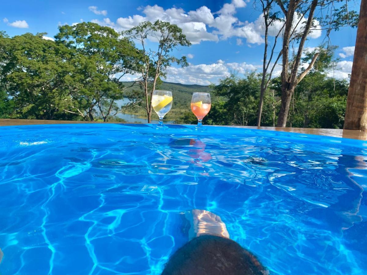 Chale Com Jacuzzi Vista Do Lago Alexania Exteriör bild